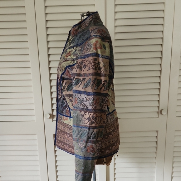 Coldwater Creek Multicolor Patterned Floral Jacket With Embroidery - Picture 7 of 11